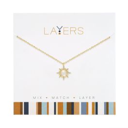 Layers Gold Tone Sunburst Necklace