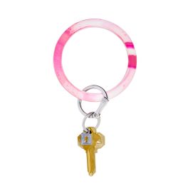 Tickled Pink Marble SilicOne Key Ring