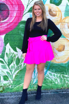 One Look At You Skort - Hot Pink
