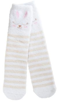World's Softest Socks Spring Feather Crew - Cotton Tail