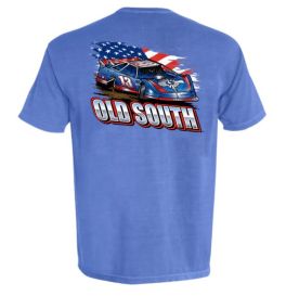 Old South Dirt Track Flo Blue Short Sleeve T-Shirt