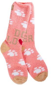 World's Softest Socks Holiday Valentine Cozy Crew - Dog Lover