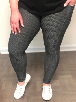 Running To You Leggings In Plus - Charcoal