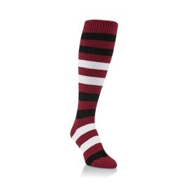 World's Softest Rugby Knee High Socks - Garnet, Black & White 